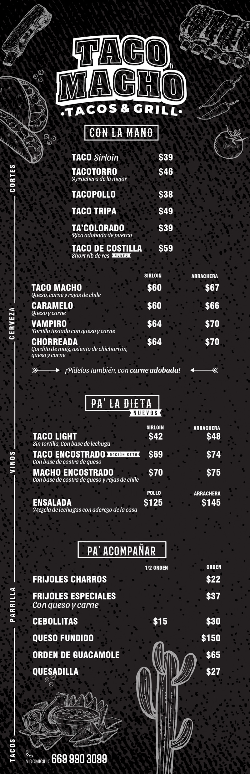 Menú Taco Macho - Taco Macho - Mazatlán